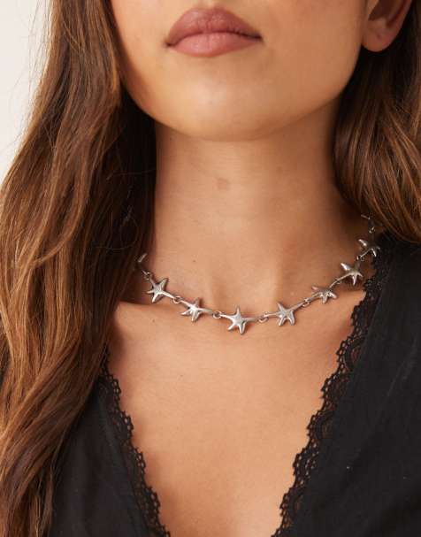 ASOS DESIGN - Collier étoile de mer - Argenté brossé - view 1