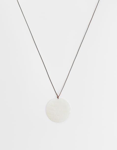 ASOS DESIGN - Collier long à pendentif coquillage fantaisie - Argenté - view 1
