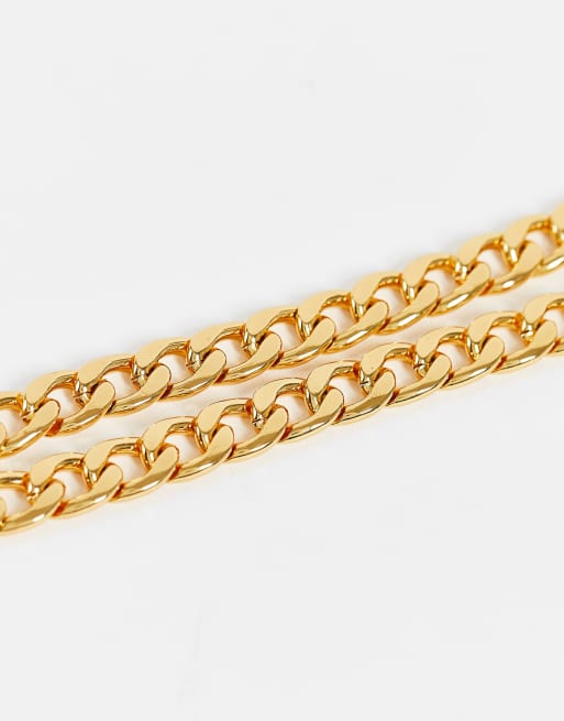 ASOS DESIGN - Collier plaqué or 14 carats avec pendentif cœur et barre - Doré, 2 de 4