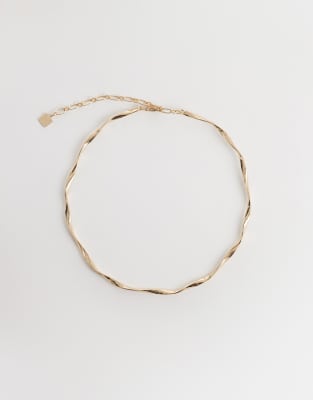 ASOS DESIGN - Collier ras du cou effet torsadé - Doré