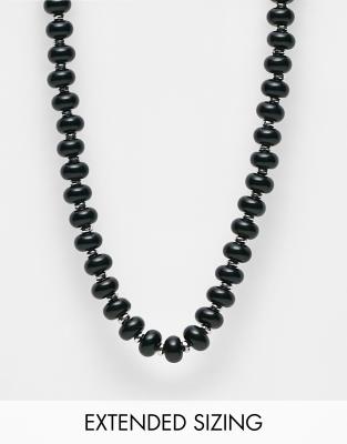 ASOS DESIGN - Collier style festival avec perles colorées - Noir  