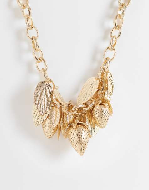 ASOS DESIGN - Collier tendance avec breloques fruits - Doré - view 1