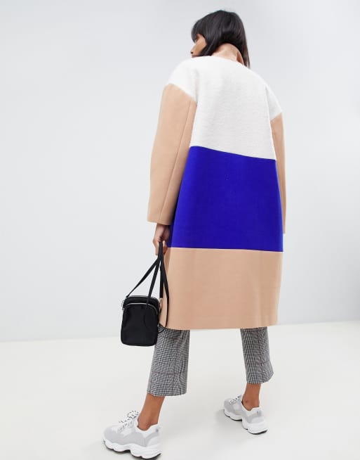 Asos color sale block coat