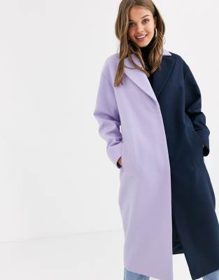 Topshop colour hotsell block coat