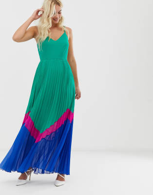 block colour maxi dress