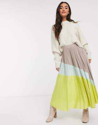 asos midi pleated skirt