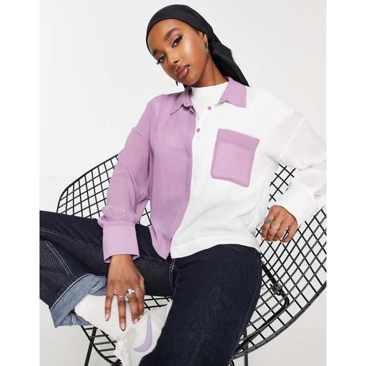 Lilac color dress shirt best sale