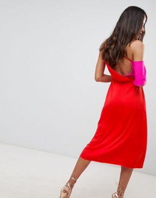 pink and red dress asos