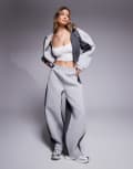 [ASOS DESIGN] ASOS DESIGN colour block trackies in grey mix (part of a set)-Multi L Grey mix