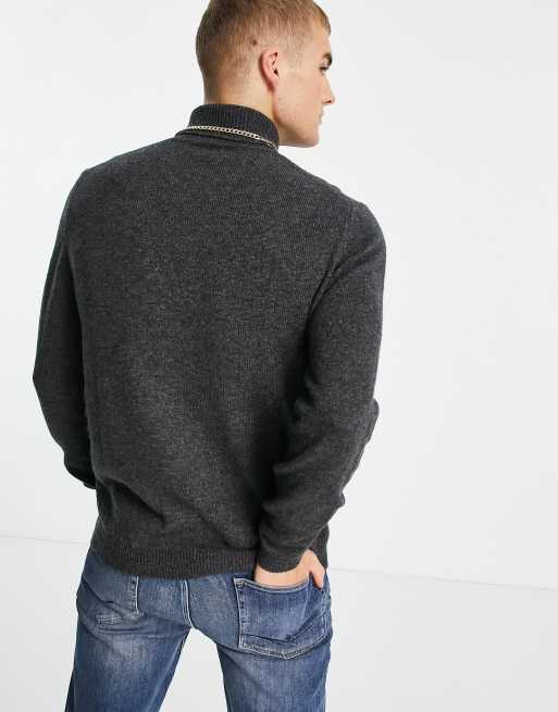 ASOS DESIGN - Coltrui van lamswol in antraciet, 2 van 4