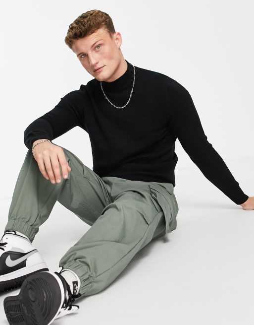 ASOS DESIGN - Coltrui van lamswol in zwart, 2 van 4