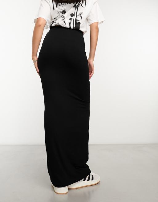 Asos black cheap maxi skirt