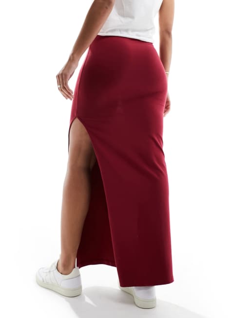 Maxi skirt red outlet wine