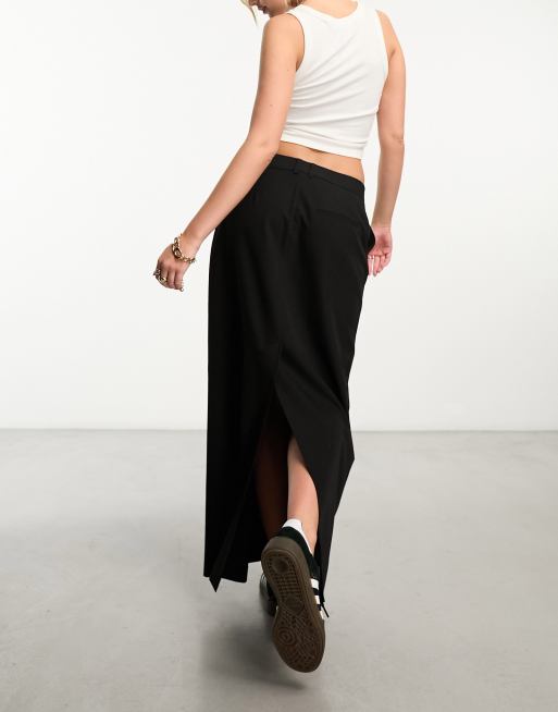 Asos black maxi outlet skirt