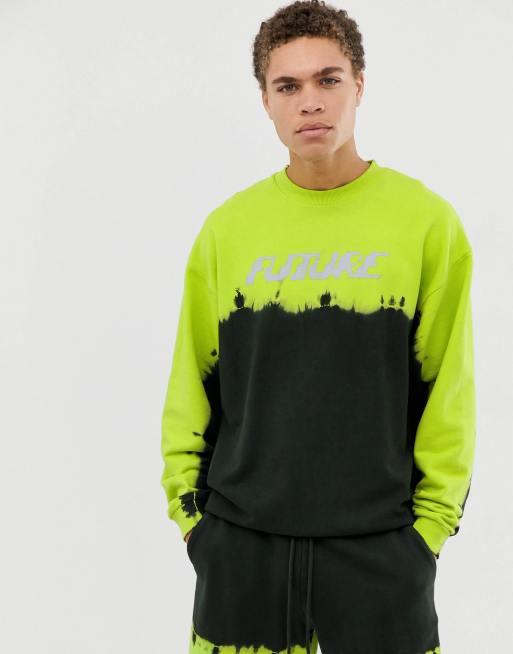 ASOS DESIGN - Combi-set met neon wassing en toekomstprint, 2 van 3