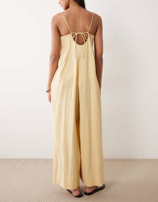 ASOS DESIGN - Combinaison ample à plis nervurés - Babeurre, 3 de 4