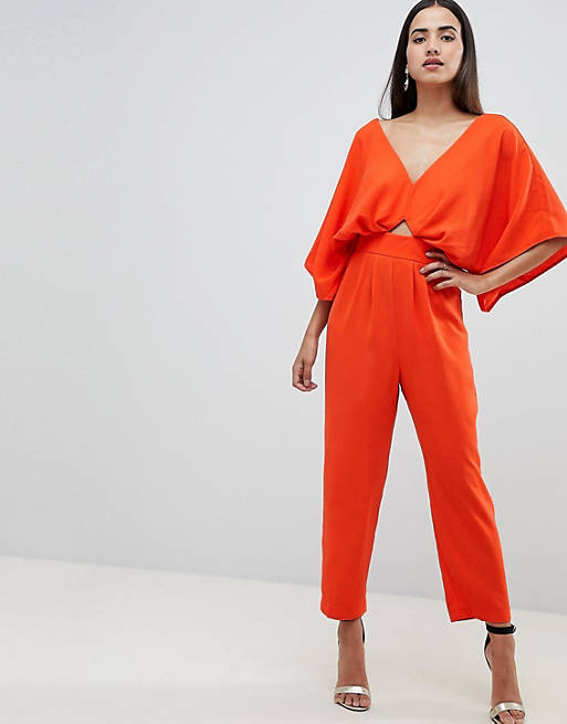 ASOS DESIGN - Combinaison avec manches kimono et pantalon carotte
