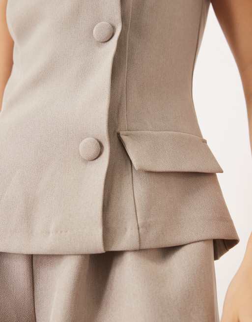 ASOS DESIGN - Combinaison avec veston - Gris, 3 de 4