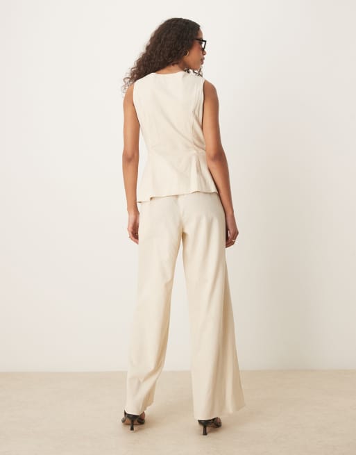 ASOS DESIGN - Combinaison boutonnée façon veston - Grège, 3 de 4