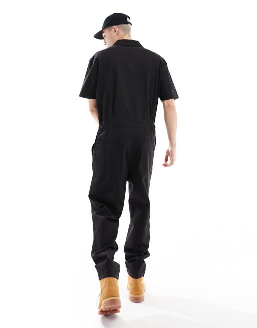 ASOS DESIGN - Combinaison style bleu de travail - Noir, 4 de 4