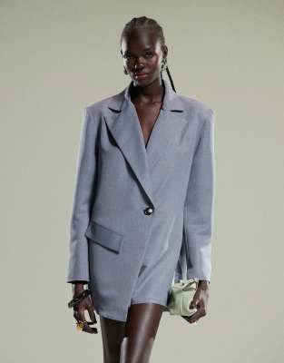 ASOS DESIGN - Combishort ajusté-Gris