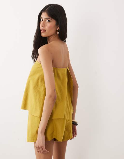ASOS DESIGN - Combishort bandeau double épaisseur à imprimé fruits tropicaux, 4 de 4