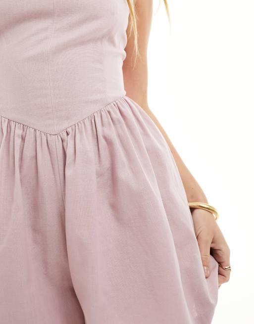  ASOS DESIGN - Combishort corset à encolure carrée - Lilas, 3 de 4