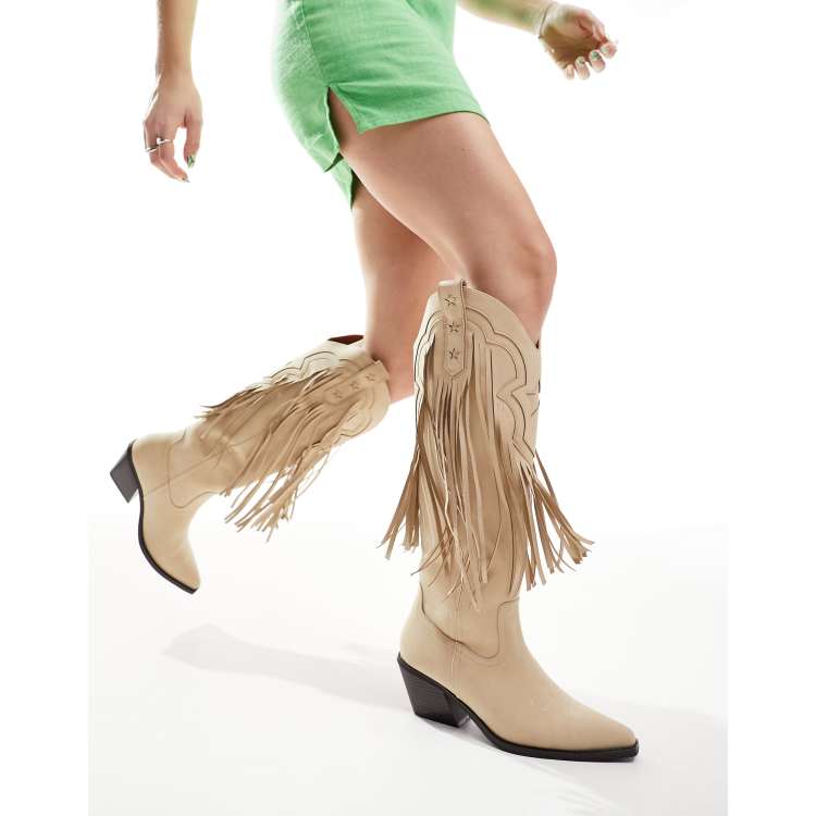 Cowboy laars met discount franjes