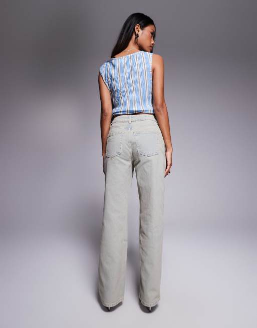 ASOS DESIGN comfort stretch straight leg jean in vintage wash - LBLUE, 4 of 4