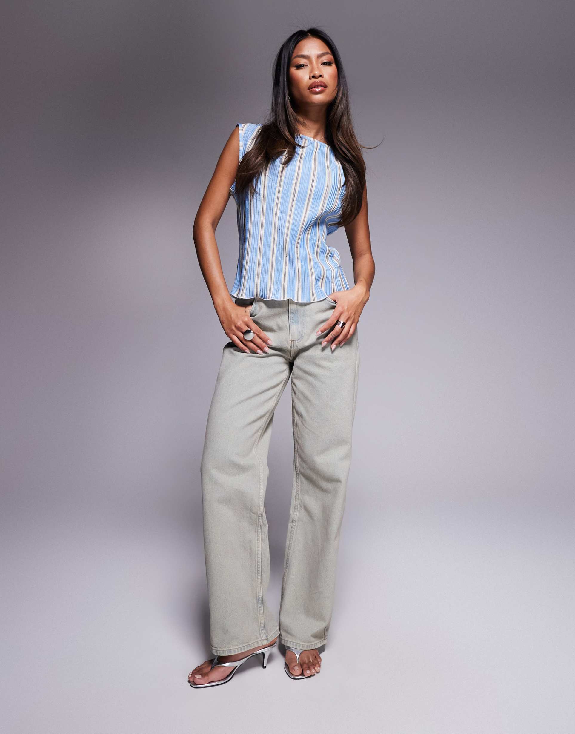 asos design comfort stretch straight leg jean in vintage wash