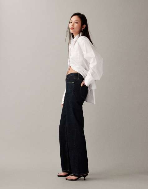ASOS DESIGN comfort stretch straight leg jeans in rinse - view 1