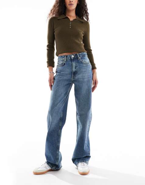 ASOS DESIGN comfort stretch straight leg jeans in vintage wash - view 1