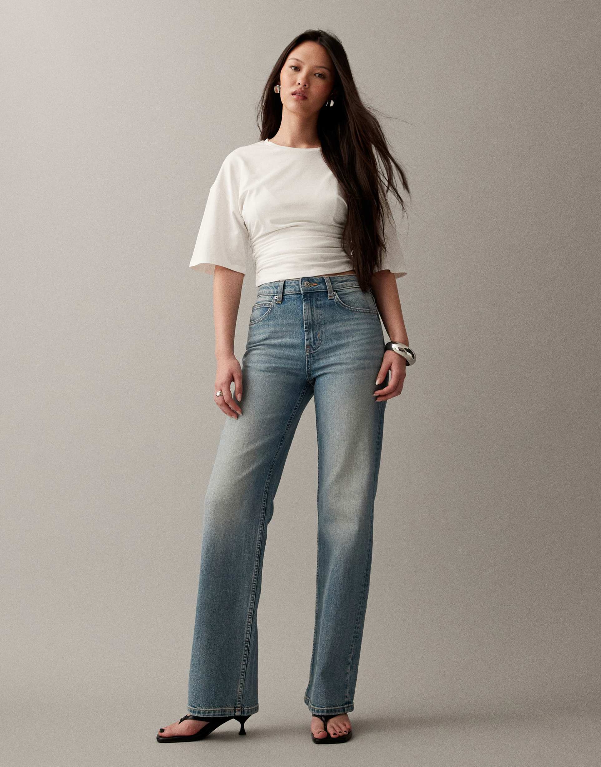 asos design comfort stretch straight leg jeans in vintage wash