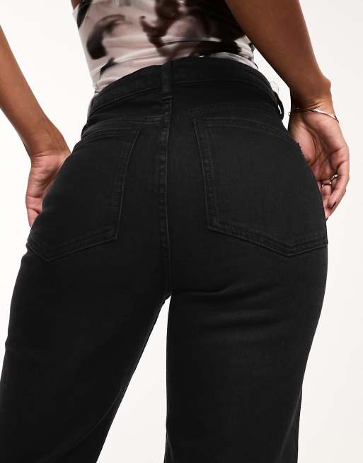 ASOS DESIGN - Comfortabele stretchjeans met rechte pijpen in zwart, 2 van 5