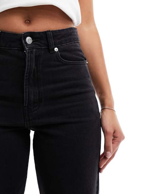 ASOS DESIGN - Comfortabele stretchjeans met rechte pijpen in zwart, 4 van 5