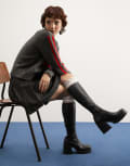 [ASOS DESIGN] ASOS DESIGN Command heeled knee boots in black 44 BLACK