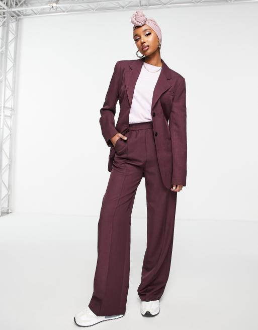 ASOS DESIGN Commuter Blazer de tailleur Bordeaux ASOS