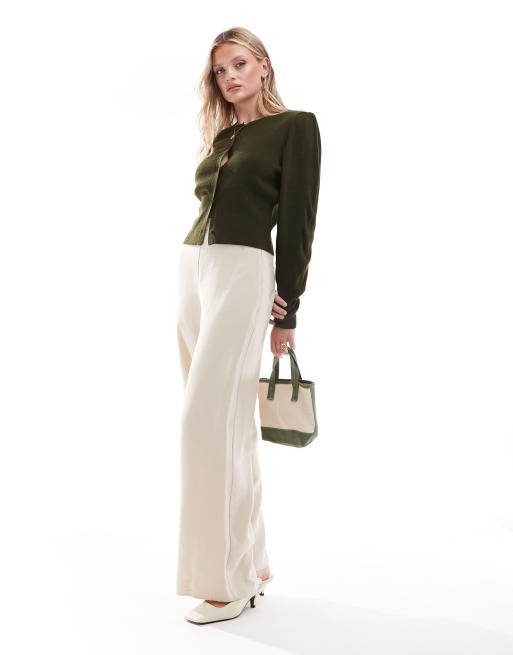 ASOS DESIGN - Compact gebreid, getailleerd vest in donkergroen, 4 van 4