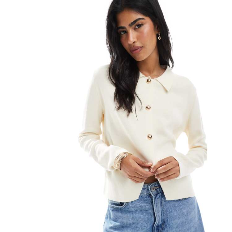 eaphi COMPACT LOGO KNIT CARDIGAN