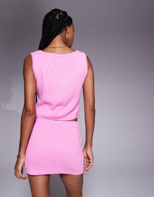 ASOS DESIGN compact knit micro skort in pink - part of a set, 5 of 5