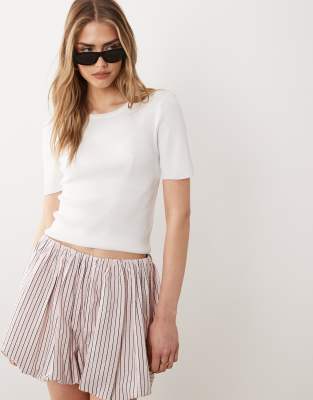 Asos Design Compact Shrunken Tee In White