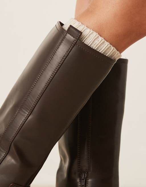 ASOS DESIGN - Conan - Bottes chunky à enfiler - Chocolat, 3 de 4