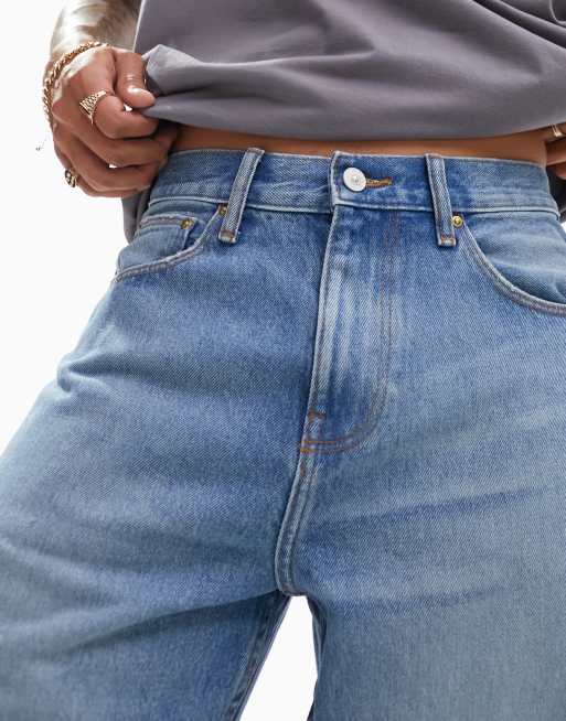 ASOS DESIGN – Cone Mill – Blå baggy jeans i "American Classic"-stil med mellantvätt, 4 av 4