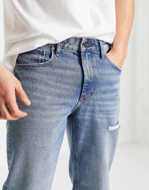 ASOS DESIGN Cone Mill Denim baggy 'American classic' jeans in mid