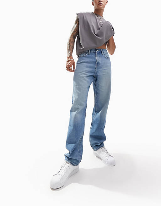 Jean baggy Asos Homme Vêtements Pantalons & Jeans Jeans Baggy & Large moyen 