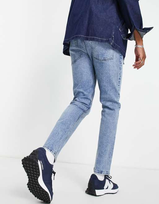 ASOS DESIGN – Cone Mill Denim – Mellanblå slim 'American classic'-jeans i 90-talsstil med stretch, 2 av 4
