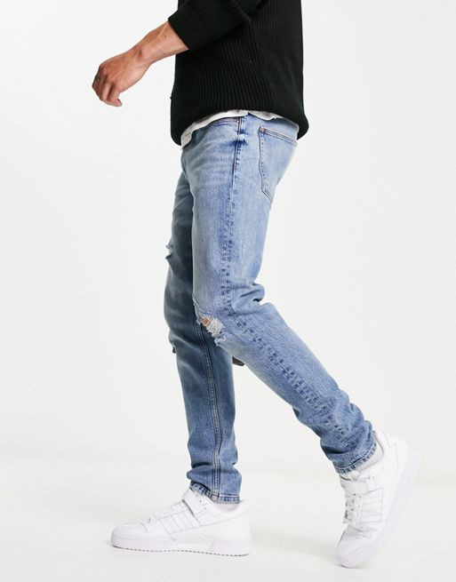 ASOS DESIGN Cone Mill Denim baggy 'American classic' jeans in mid