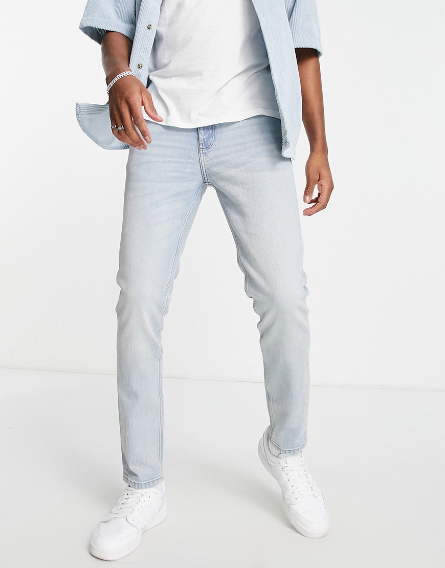 ASOS DESIGN Cone Mill Denim skinny fit 'American classic' jeans in light wash blue