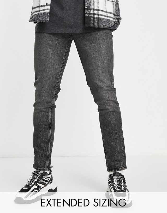 ASOS DESIGN Cone Mill Denim skinny fit American classic jeans in washed black