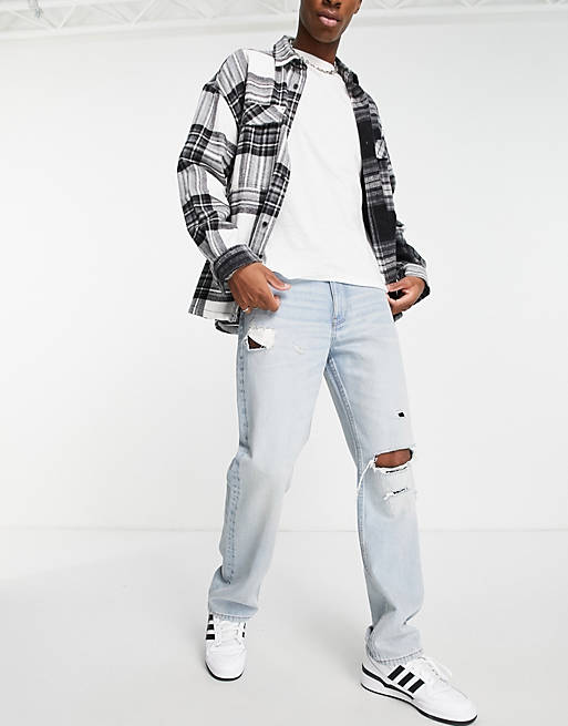 Asos Uomo Abbigliamento Pantaloni e jeans Jeans Jeans straight Cone Mill Jeans stretch slim "American classic" lavaggio medio tinto 